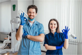 happy dental assistants 