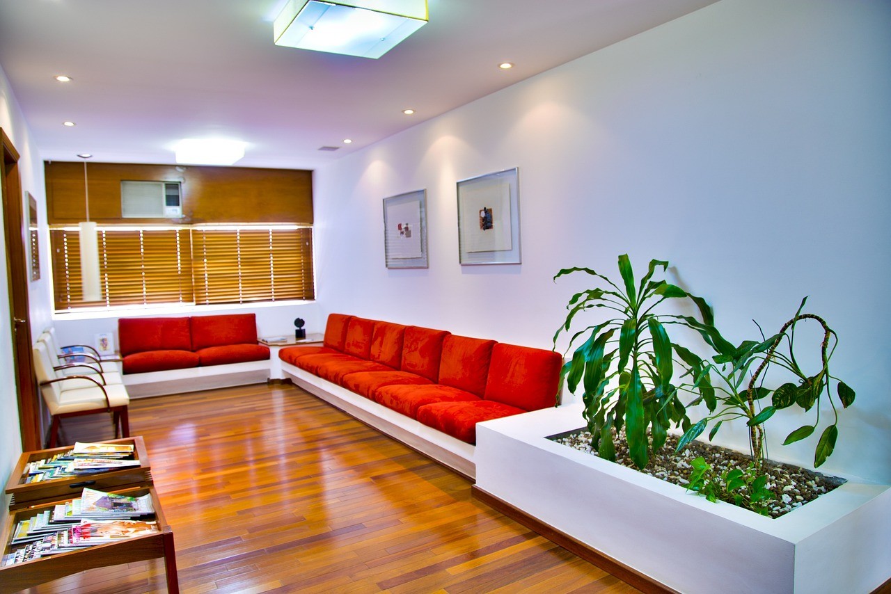 clean dental office waiting room 