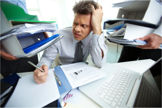 stressed office manager 