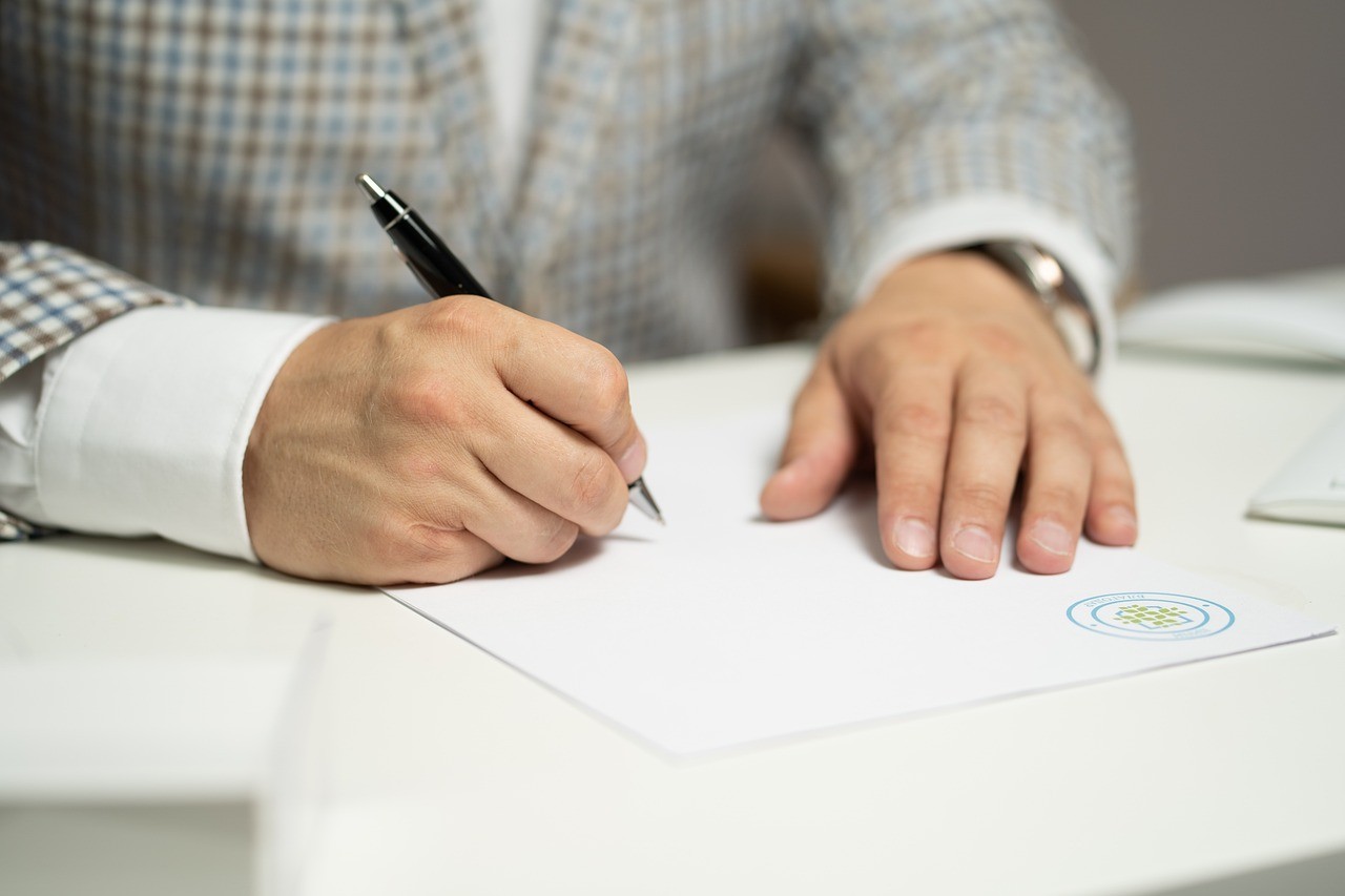 signing a contract