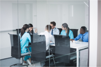 dental team in conference room 