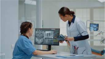 dentist and practice manager 