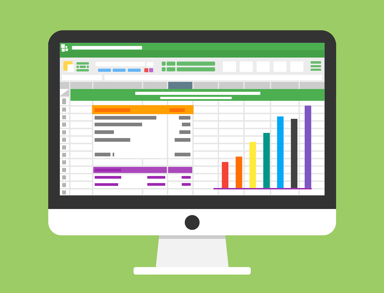 statistics and data on desktop